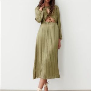 Zara wrinkle effect cut out dress